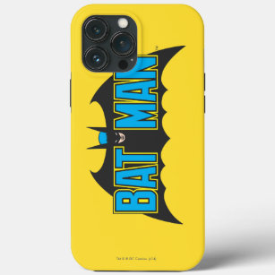 Batman   Vintages Blue Black Logo iPhone 13 Pro Max Hülle