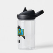 Batman | Vintages Blue Black Logo | Name hinzufüge Trinkflasche (Links)