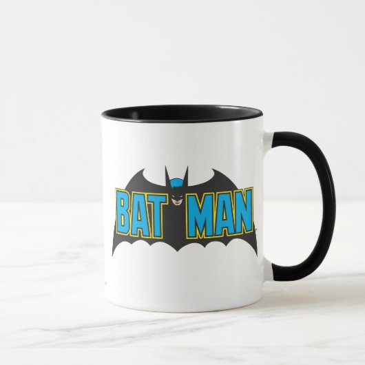 Batman | Vintages Blue Black Logo Tasse (Rechts)
