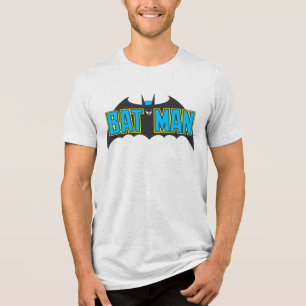 Batman Vintages Blue Black Logo Tri-Blend Shirt
