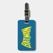 Batman | Vintages Gelbblau-Logo Gepäckanhänger (Vorderseite vertikal)