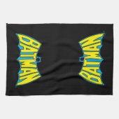 Batman | Vintages Gelbblau-Logo Geschirrtuch (Horizontal)
