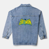 Batman | Vintages Gelbblau-Logo Jeansjacke (Rückseite)