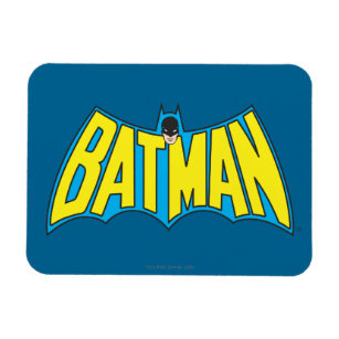 Batman   Vintages Gelbblau-Logo Magnet