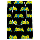 Batman | Vintages Gelbblau-Logo Mittlere Geschenktüte (Vorderseite)