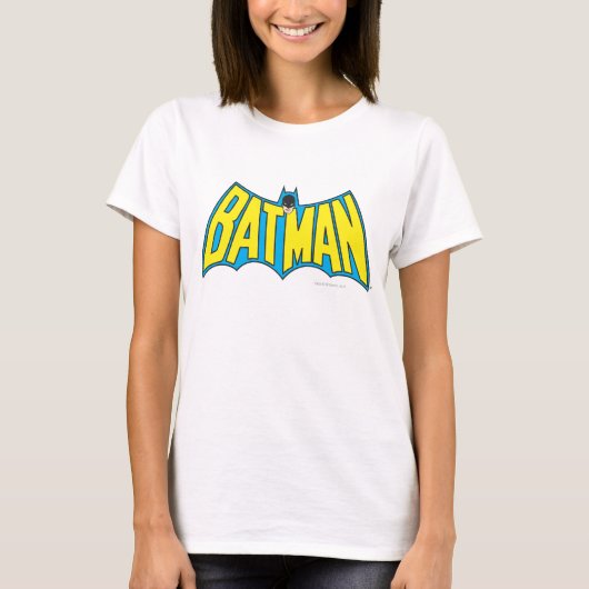 Batman | Vintages Gelbblau-Logo T-Shirt (Vorderseite)