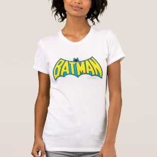 Batman   Vintages Gelbblau-Logo T-Shirt