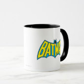 Batman | Vintages Gelbblau-Logo Tasse (VorderseiteRechts)