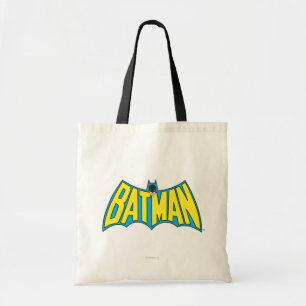 Batman Vintages Gelbblau-Logo Tragetasche