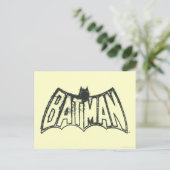 Batman | Vintages Symbol Postkarte (Stehend Vorderseite)