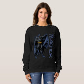 Batman Vollfarben Seitenlehrer Sweatshirt (Vorne ganz)