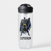 Batman Vollfarbenfront | Name hinzufügen Trinkflasche (Vorderseite)