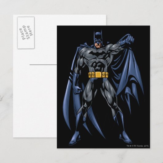 Batman Vollfarbenfront Postkarte (Vorne/Hinten)