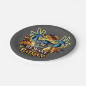 Batman | Vorsicht vor Batman Pappteller (Schrägansicht)