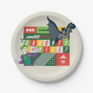 Batman vs Joker "Naughty or Nice" Pappteller