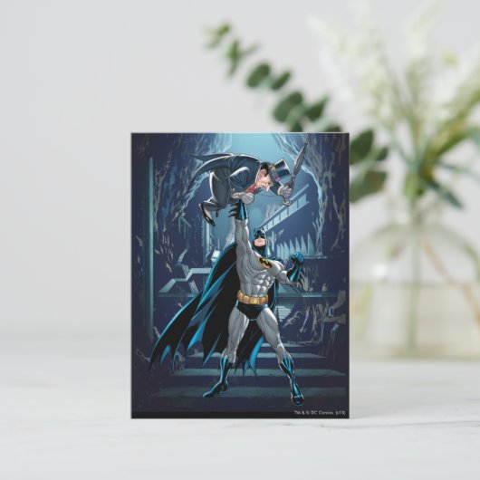 Batman vs. Penguin Postkarte (Stehend Vorderseite)