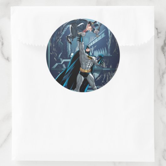 Batman vs. Penguin Runder Aufkleber (Tasche)