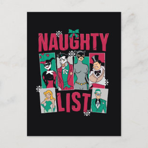 Batman   Weihnachtsmann-Liste der Schurken, die si Feiertagspostkarte