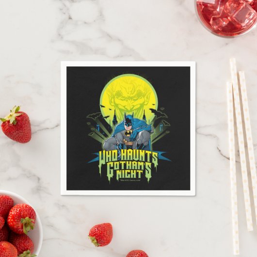 Batman | Wer Gothams Night verfolgt Serviette (Beispiel)