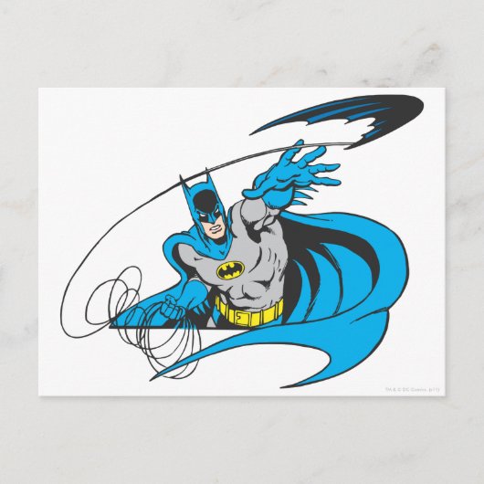 Batman wirft Batarang 3 Postkarte (Vorderseite)