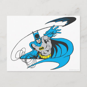 Batman wirft Batarang 3 Postkarte