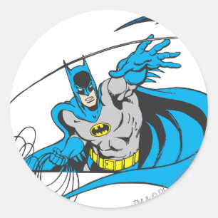 Batman wirft Batarang 3 Runder Aufkleber