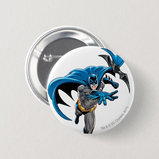 Batman wirft Batarang Button (Vorne & Hinten)
