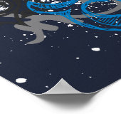 Batman with Knotwork Collage Poster (Ecke)