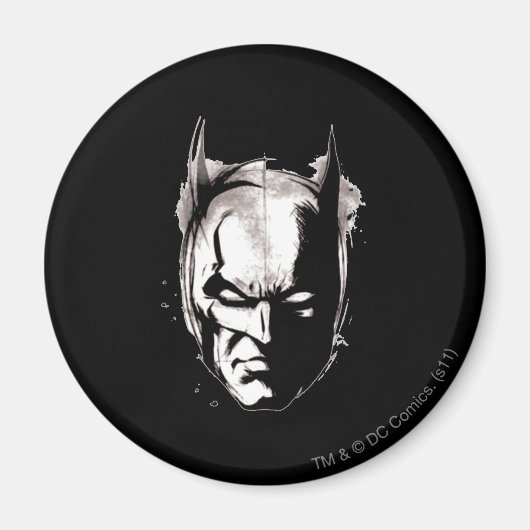 Batman Zeichnete Face Magnet (Vorne)
