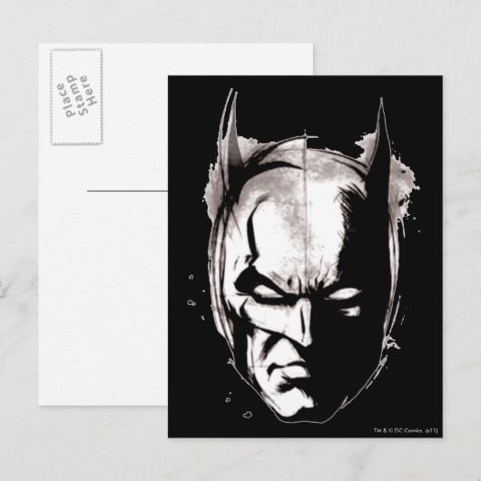 Batman Zeichnete Face Postkarte (Vorne/Hinten)