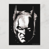 Batman Zeichnete Face Postkarte (Vorderseite)
