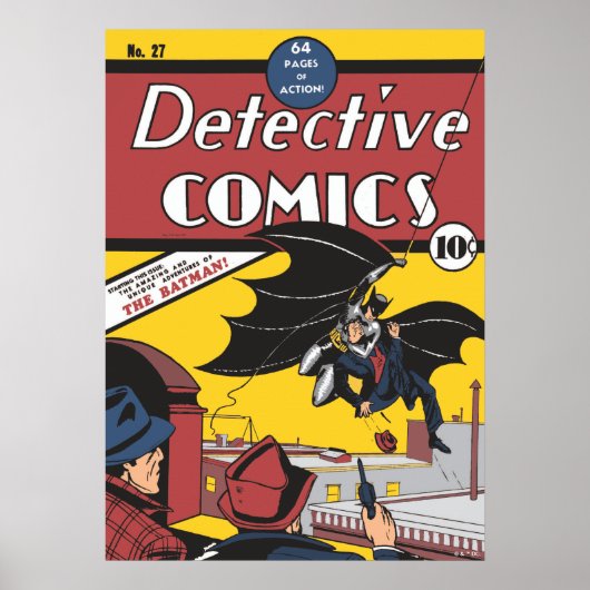 Batman's First Appearance Vintag Poster (Vorne)