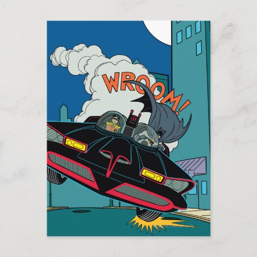 Batmobil Wroom! Postkarte (Vorderseite)