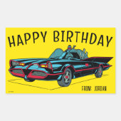 Batmobile | Happy Birthday Rechteckiger Aufkleber (Vorderseite)