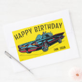 Batmobile | Happy Birthday Rechteckiger Aufkleber (Umschlag)