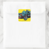 Batmobile Quadratischer Aufkleber (Tasche)