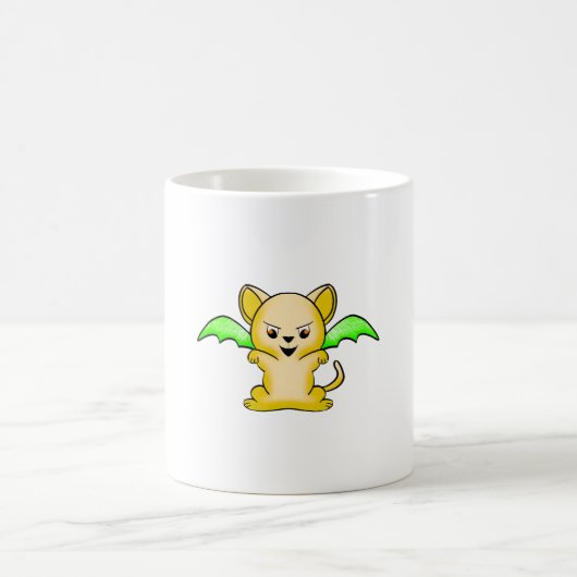 Batmouse. Funny mouse with bat wings. Halloween. Kaffeetasse (Mittel)