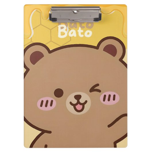 "Bato Bato" Honey Bear Spiral  Klemmbrett (Vorderseite)