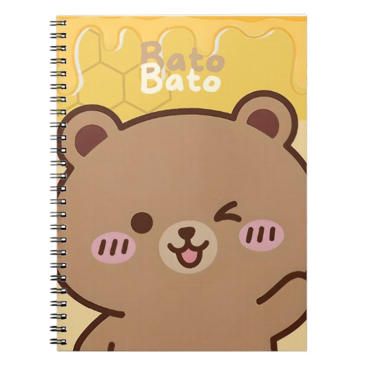 "Bato Bato" Honey Bear Spiral Notebook Notizblock (Vorderseite)