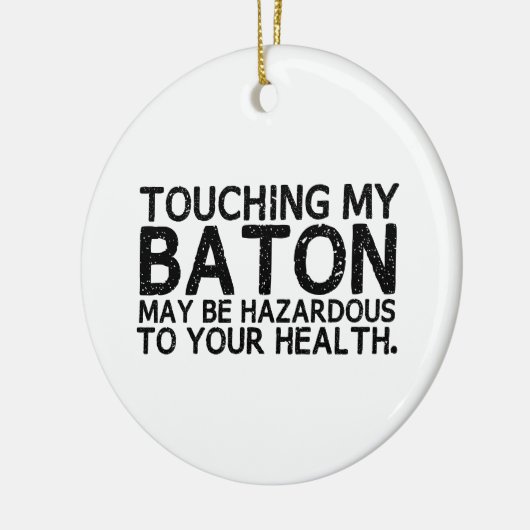 Baton Hazard Drum Major Marching Band Keramikornament (Links)