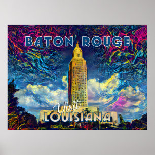 Baton Rouge, Besuch Louisiana... Poster