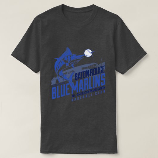 Baton Rouge Blue Marlins T-Shirt (Design vorne)