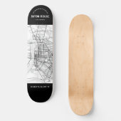 Baton Rouge City Map Skateboard (Vorderseite)
