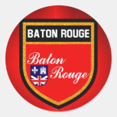 Baton Rouge Flag Runder Aufkleber (Vorderseite)