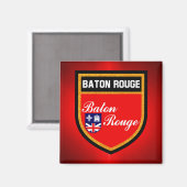 Baton Rouge-Flagge Magnet (Vorderseite/Rückseite)