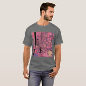 Baton Rouge Kartenmuster in Lila rosa Oversifizier T-Shirt (Vorne ganz)