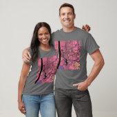 Baton Rouge Kartenmuster in Lila rosa Oversifizier T-Shirt (Unisex)