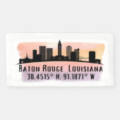 Baton Rouge LA City Skyline Banner (Horizontal)