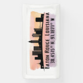 Baton Rouge LA City Skyline Banner (Vertikal)