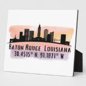 Baton Rouge LA City Skyline Fotoplatte (Seite)